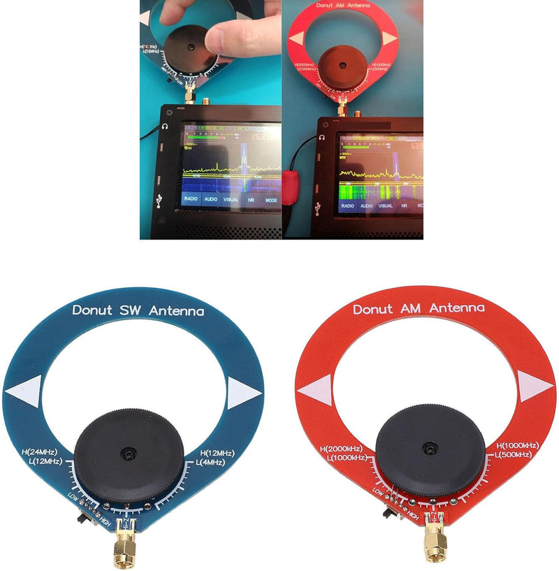 2 Stück Donut AM MW SW Antenne Tragbare Rahmenantenne für Kurzwellenradio