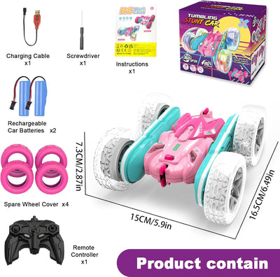seveclotree Ferngesteuertes Auto Mädchen,Geschenk Mädchen 3 4 5 6 7 8 9 Jahre,2.4Ghz 4WD 360° Flip F