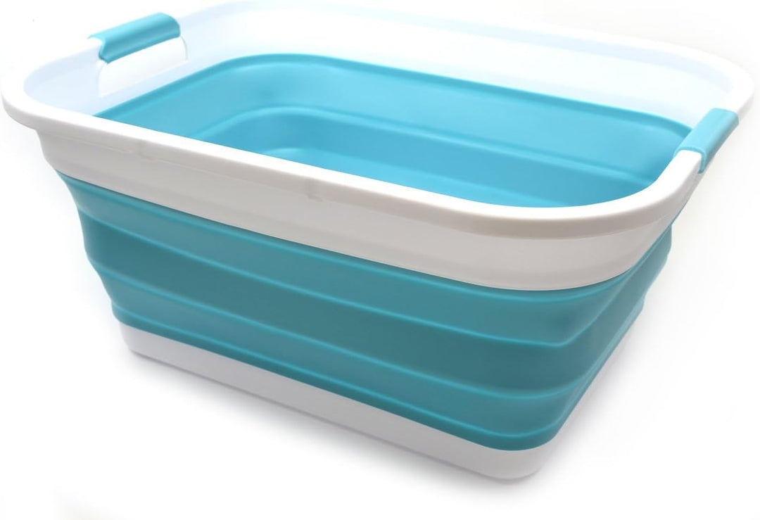 SAMMART 41L (10,8 gallon) Collapsible Plastic Laundry Basket - Foldable Pop Up Storage Container/Org