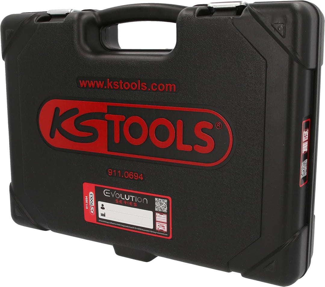 KS Tools 911.0694-99 Kunststoff-Leerkoffer (ohne Inhalt) für 1/4"+1/2" Steckschlüssel-Satz, 94-tlg.