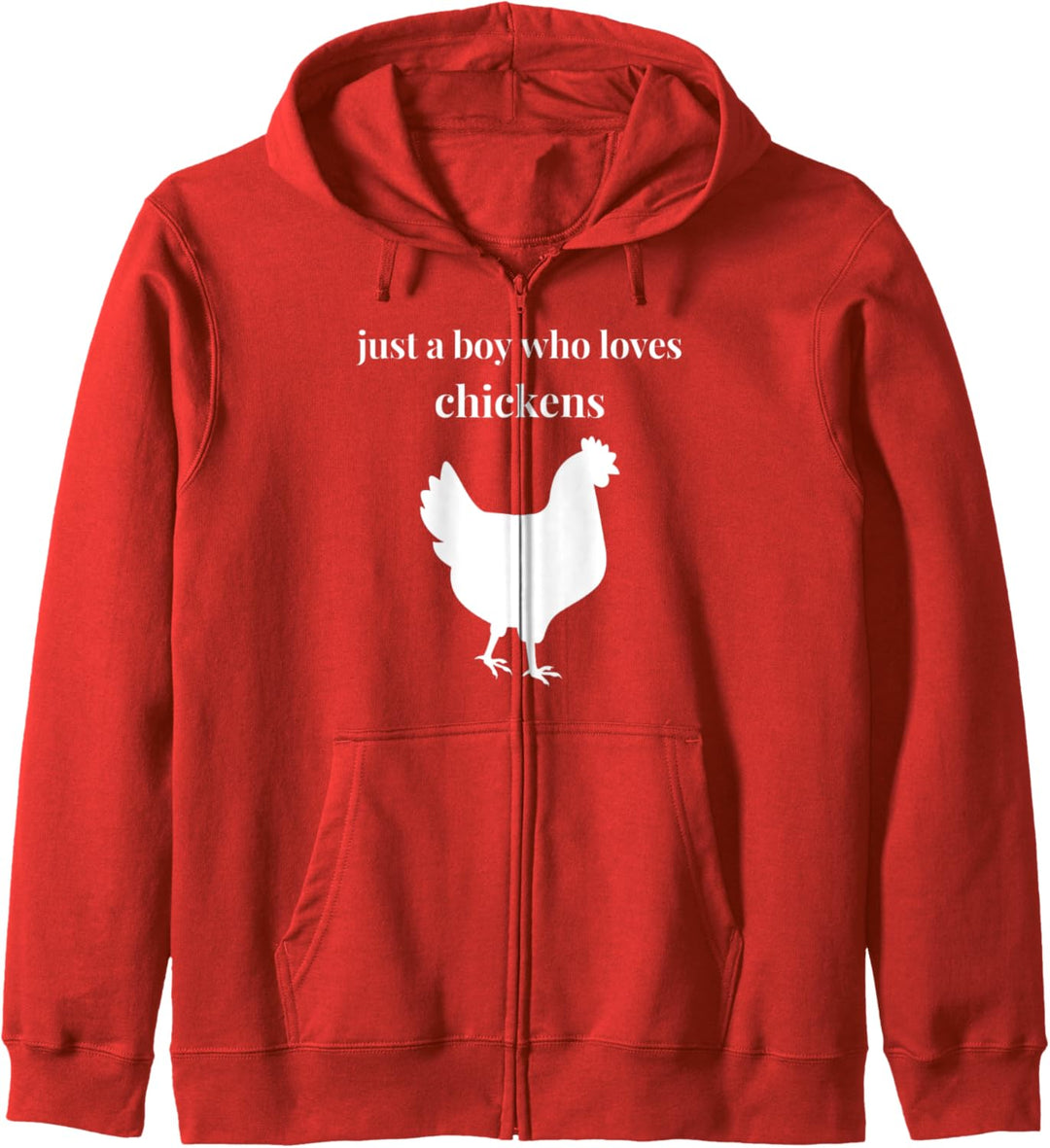 Nur ein Junge, der Chicken Farm Animal Design Farming liebt Kapuzenjacke