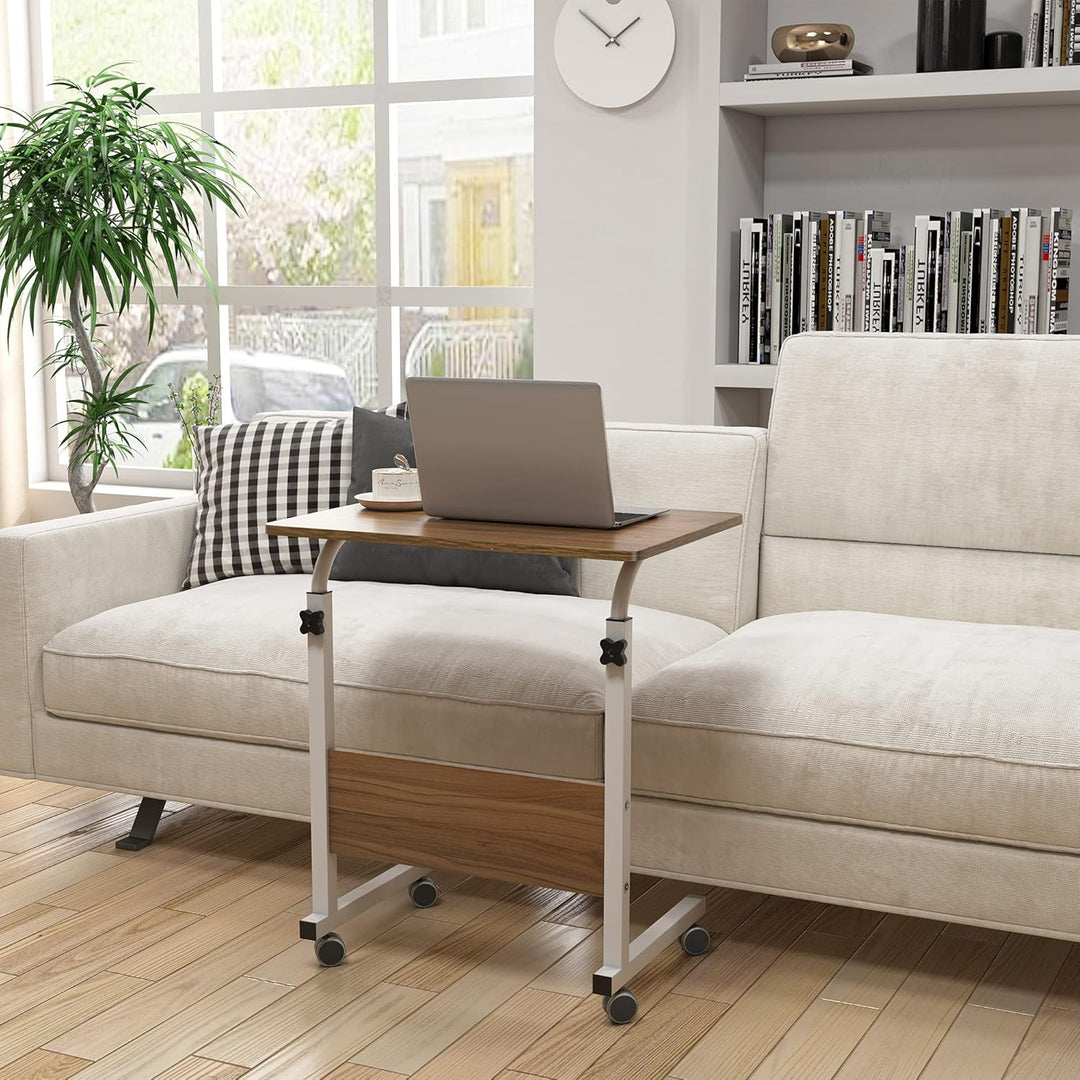 sogesfurniture höhenverstellbar Laptoptisch Laptopständer Computertisch mit Rollen, mobiler Beistell
