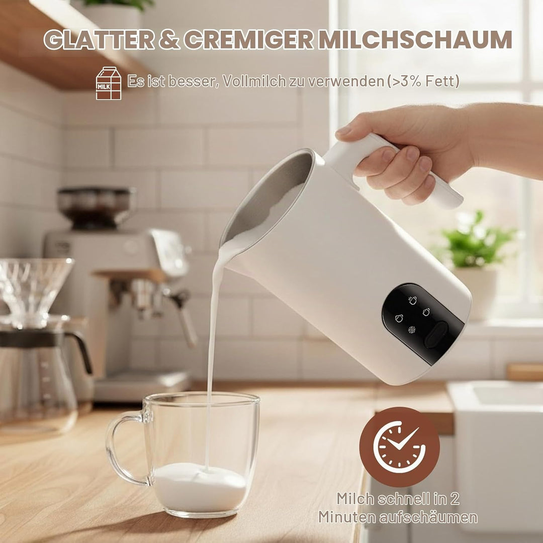 4-In-1 Elektrischer Milchaufschäumer: Automatischer Milchaufschäumer Für Heisse Kalte Milch Automati