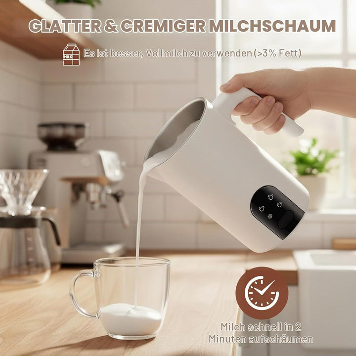 4-In-1 Elektrischer Milchaufschäumer: Automatischer Milchaufschäumer Für Heisse Kalte Milch Automati