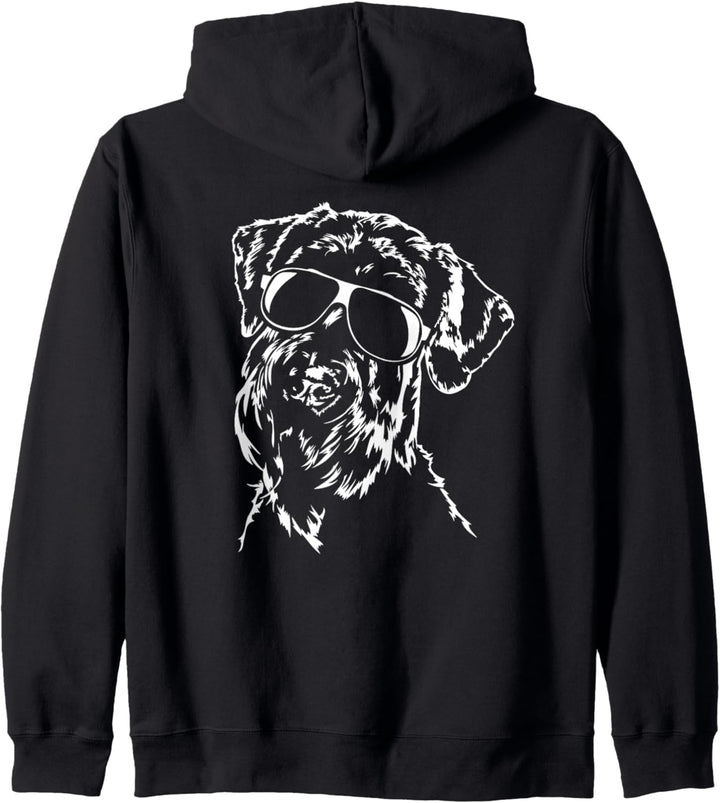 Lustiger Riesenschnauzer cool Sonnenbrille Hund Hunde Kapuzenjacke