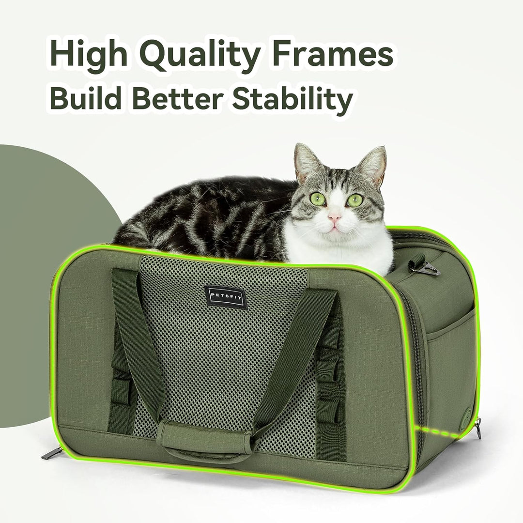 Petsfit Transportbox Katze Flugzeug Transporttasche Katze Hund mit Decke Hundetasche stabil & atmung
