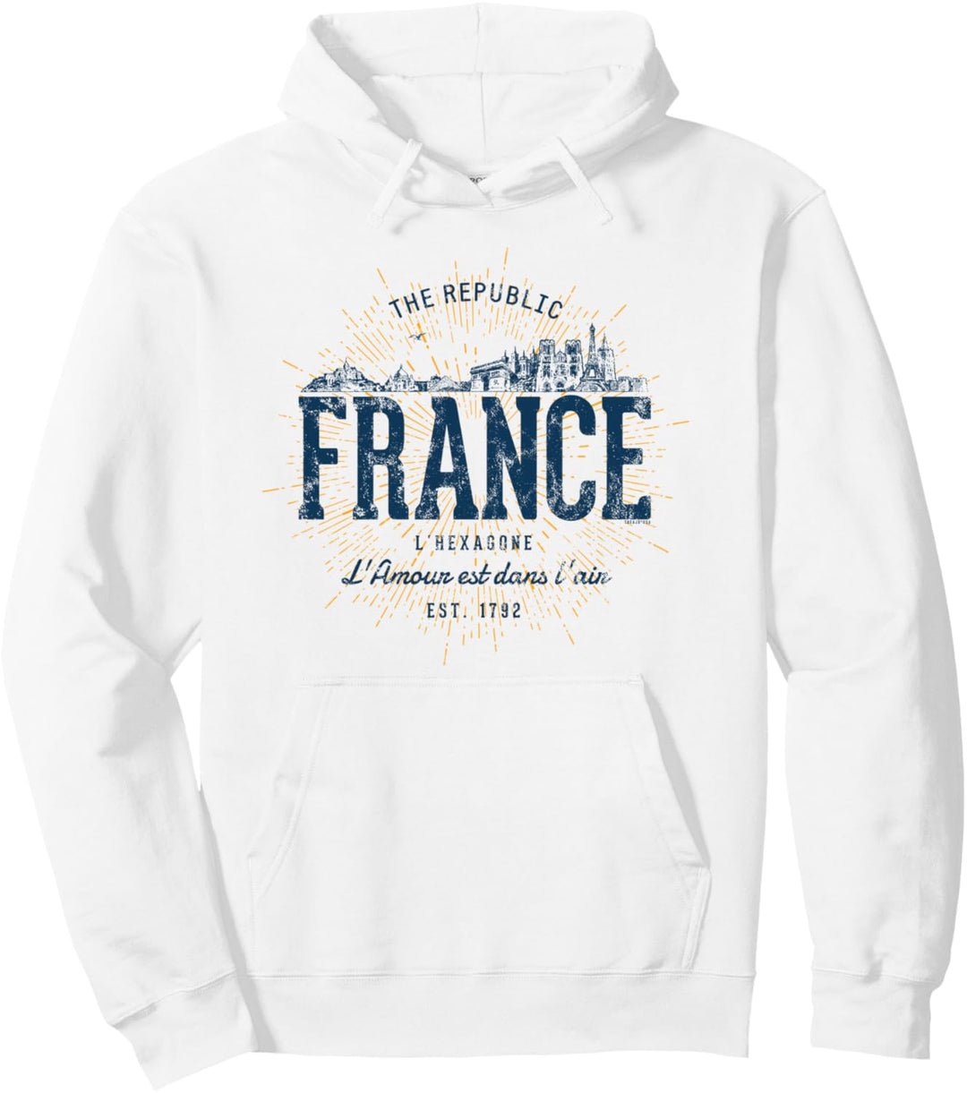 France Retro Stil Vintage Frankreich Pullover Hoodie