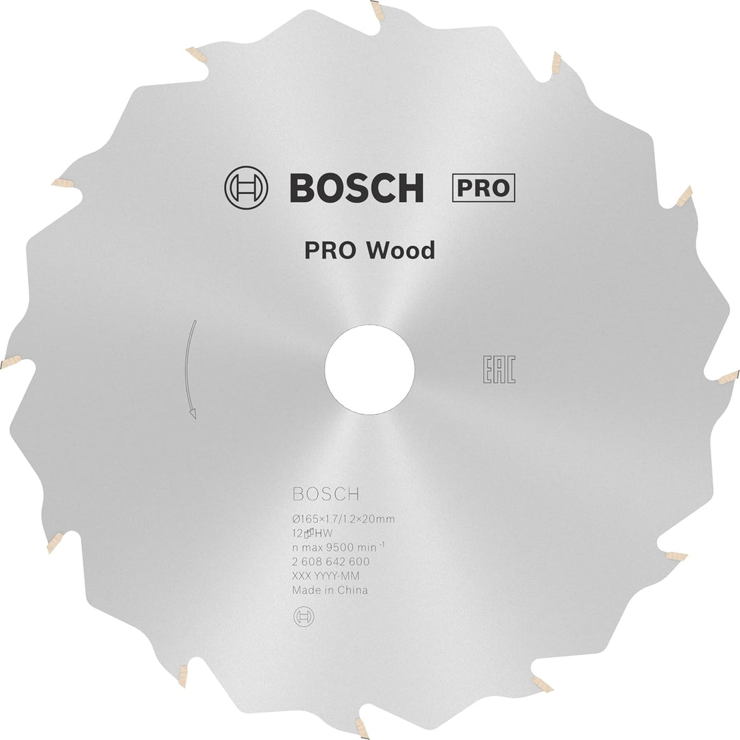 Bosch 1x PRO Wood Kreissägeblatt für Akku-Handkreissägen (für Weichholz, Hartholz, Ø mm, Professiona