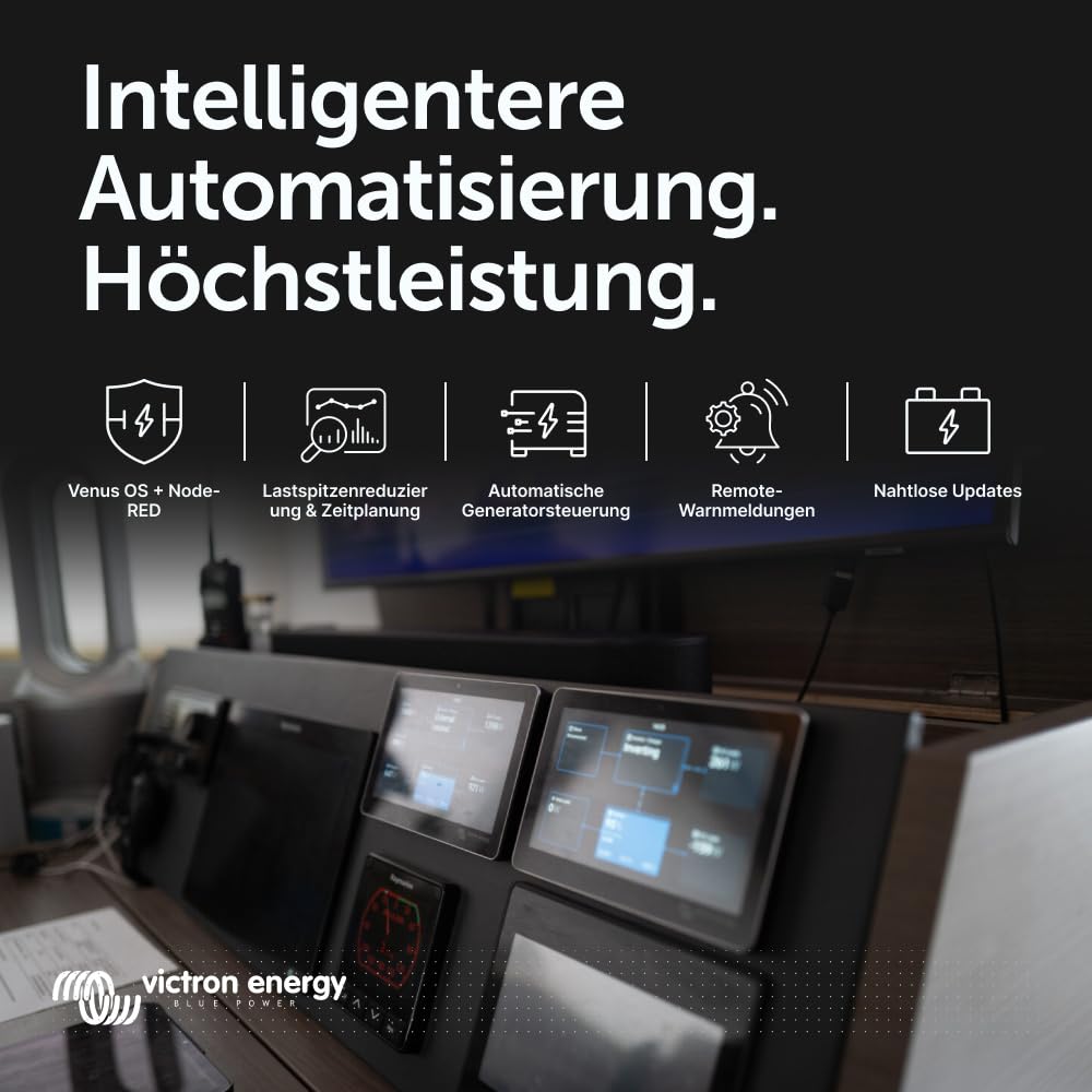 Victron Energy Ekrano GX mit integriertem Display zur Systemüberwachung und -Steuerung