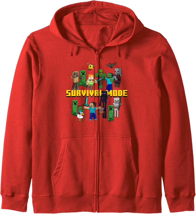Minecraft Survival Mode Group Mashup Kapuzenjacke