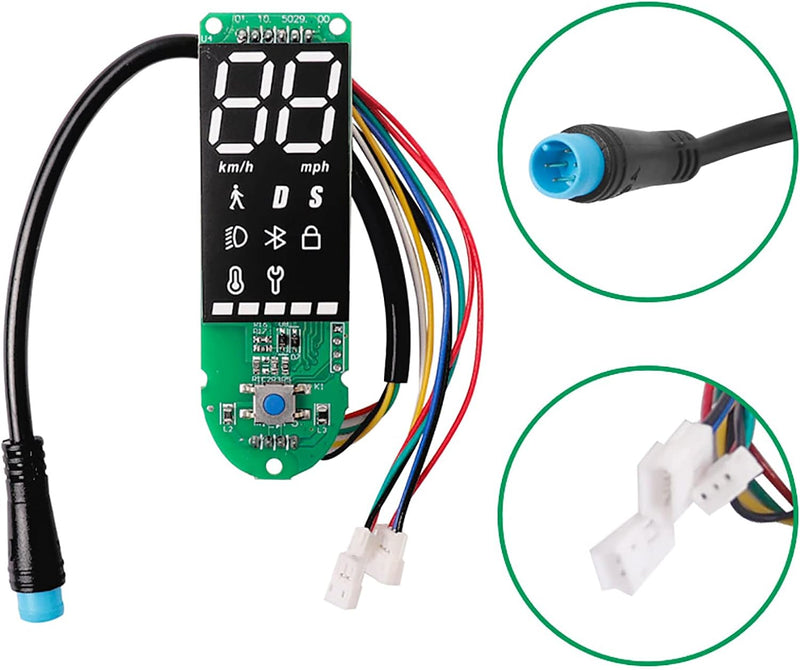 LEFELWEL Scooter Dashboard,Elektroroller Zubehör mit Bluetooth-Leiterplatte Dashboard BT Board für X