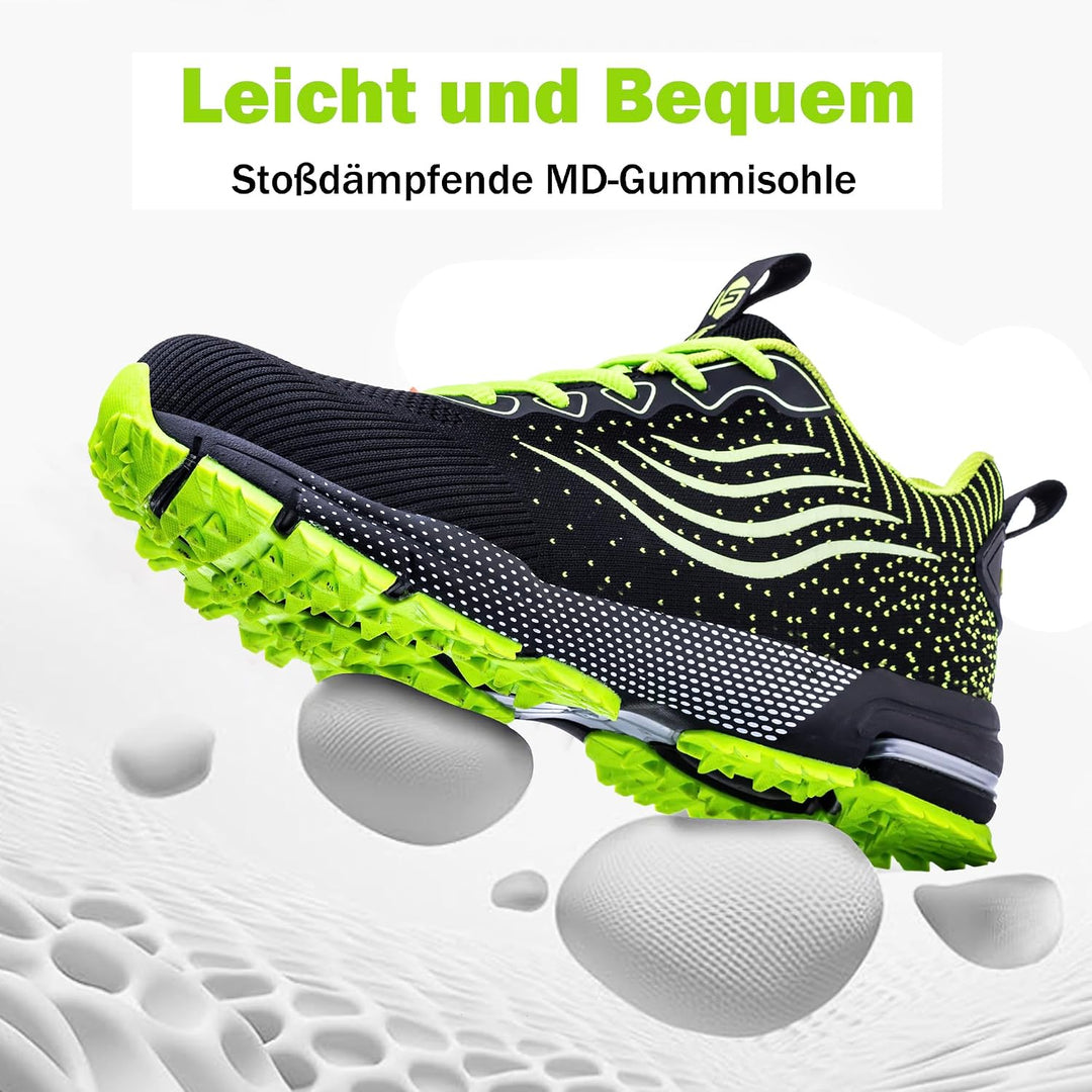ISOOUS Sicherheitsschuhe Herren Damen Arbeitsschuhe Leicht Atmungsaktiv rutschfest Stahlkappe Schutz
