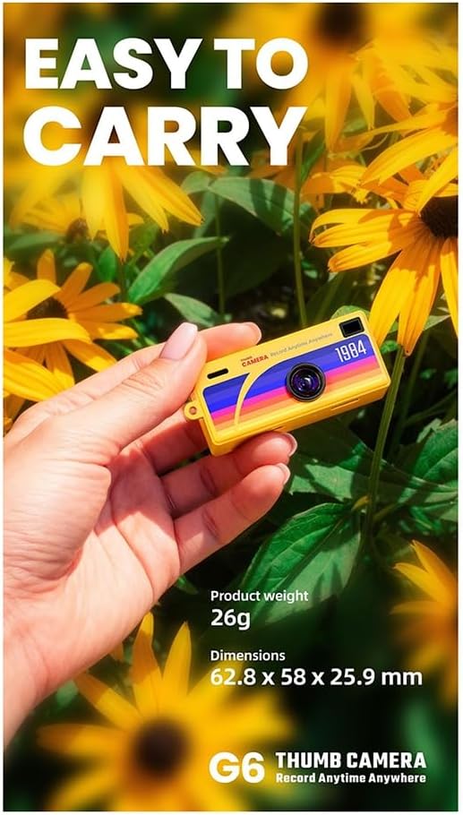 Mini-Daumenkamera-Rucksackanhänger, Mini Schlüsselanhänger Digitalkamera, Fotos Aufnehmen und in Per