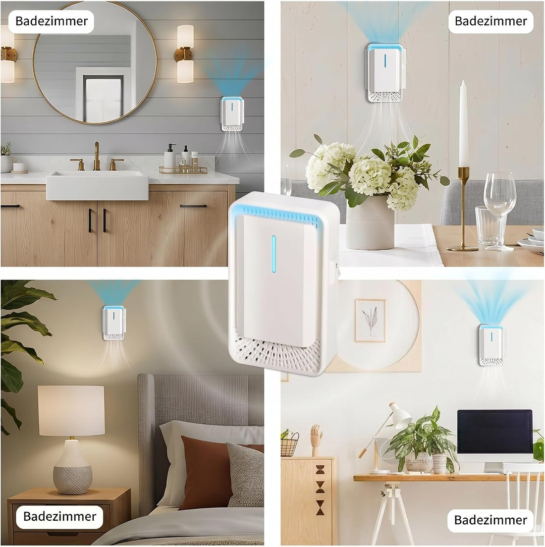 2 Stück Steckdosen-Luftreiniger Mini Ionisator Generator gegen Gerüche Weiss | Mini-Ionisator für di