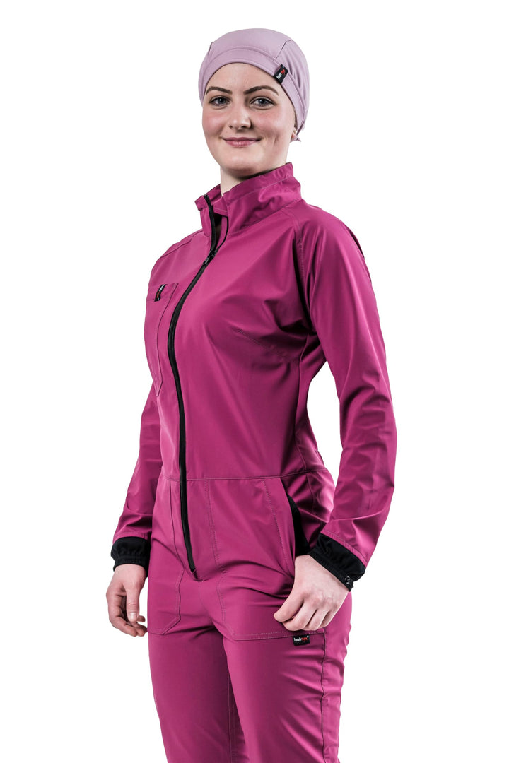 hairtex Overall Damen - Arbeitsoverall - Schützt vor Gerüchen, Wasserresistent, Atmungsaktiv M berry