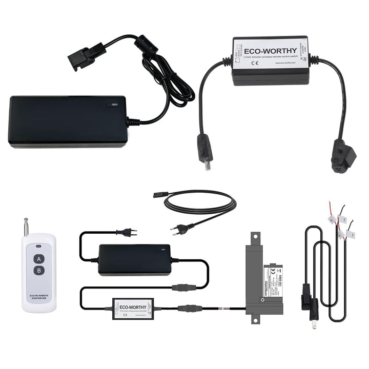 DCHOUSE Linearaktuator-Controller DC8-30V 5A Drahtloses Fernbedienungs-Motorsteuerungs-Kit mit 12V A