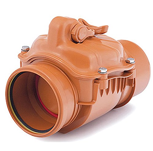 Invena Horizontale PVC-Kunststoff-Abwasserrohre Check Rückschlagventil Rückstau verhindert 110mm