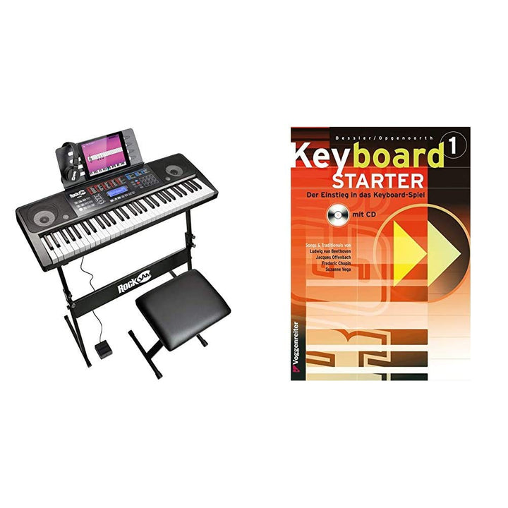 RockJam 61 Tastatur Klaviersatz 61 Schlüssel-Digital-Piano Keyboardbank Keyboardständer &amp; Keyboard-S