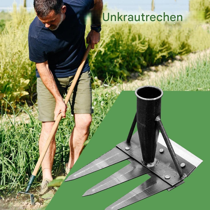 Unkrautrechen, Gartenhacke aus Karbonstahl, Garden Harke, 2/3/4/5/7 Zähnen Garten Unkrauthacke, Unkr