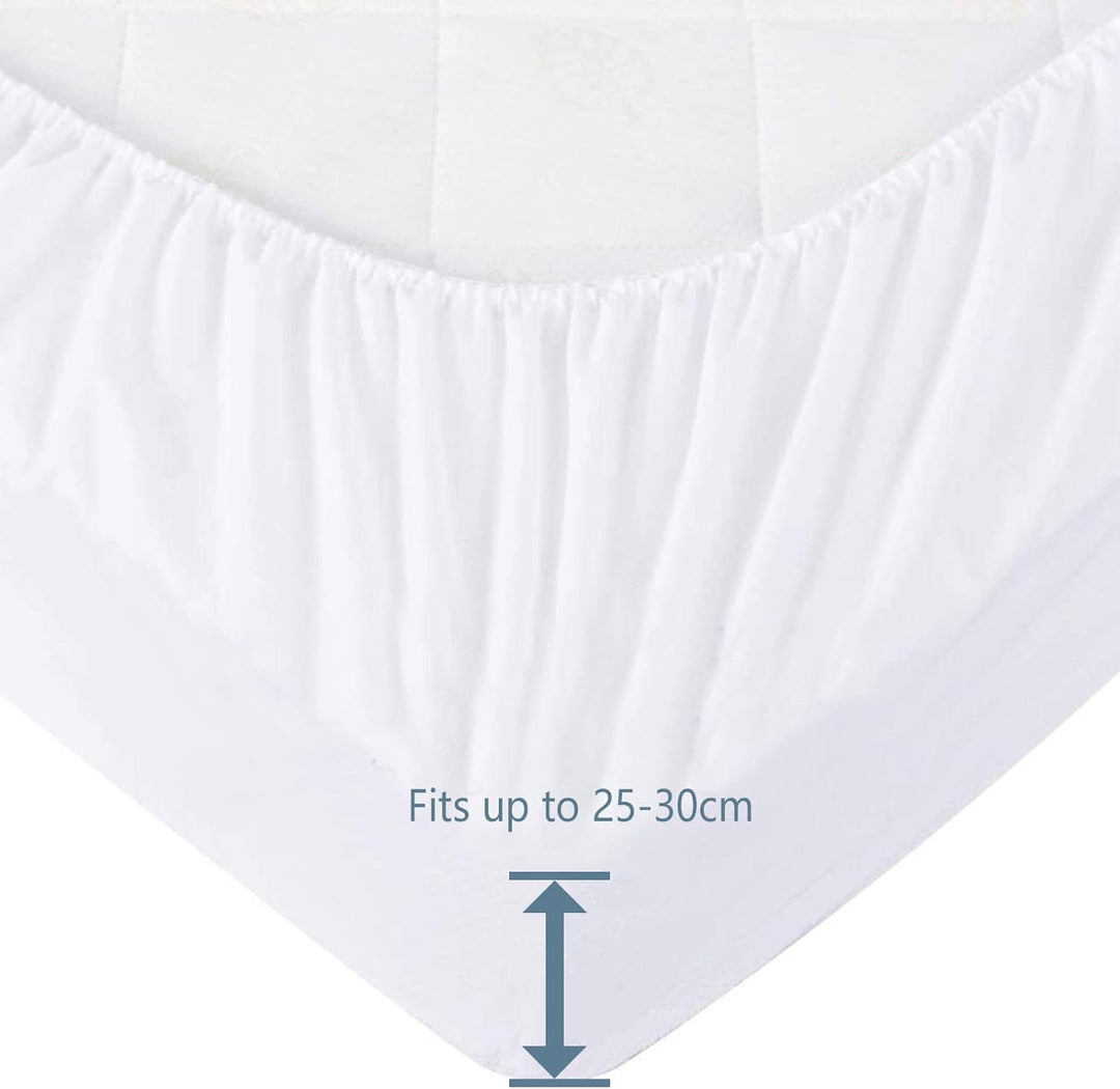 Bedecor Wasserdichter Matratzenschoner 150 x 200 cm, Baumwolle, Hygienische und atmungsaktive Matrat