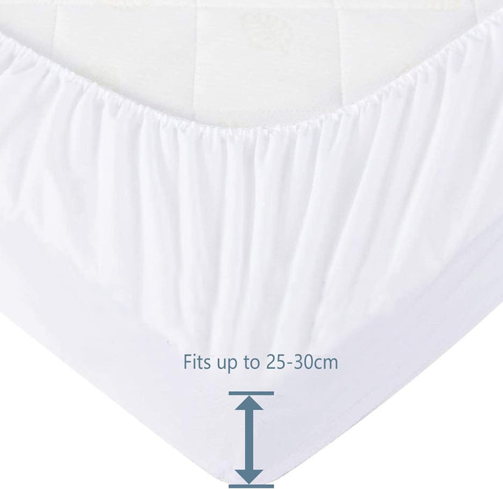 Bedecor Wasserdichter Matratzenschoner 150 x 200 cm, Baumwolle, Hygienische und atmungsaktive Matrat