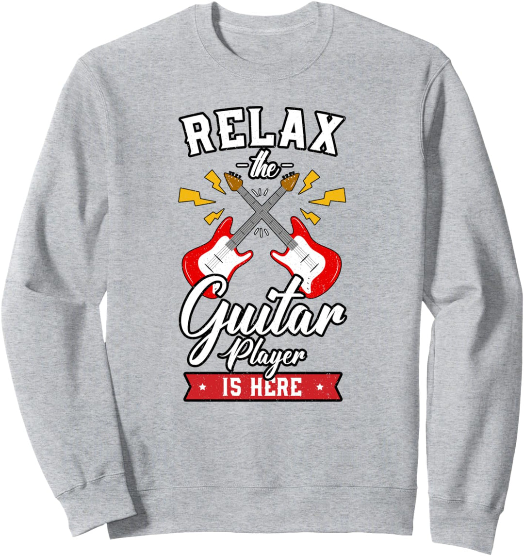 Lustige Gitarre als fröhliches Vintage-Musikgeschenk Sweatshirt