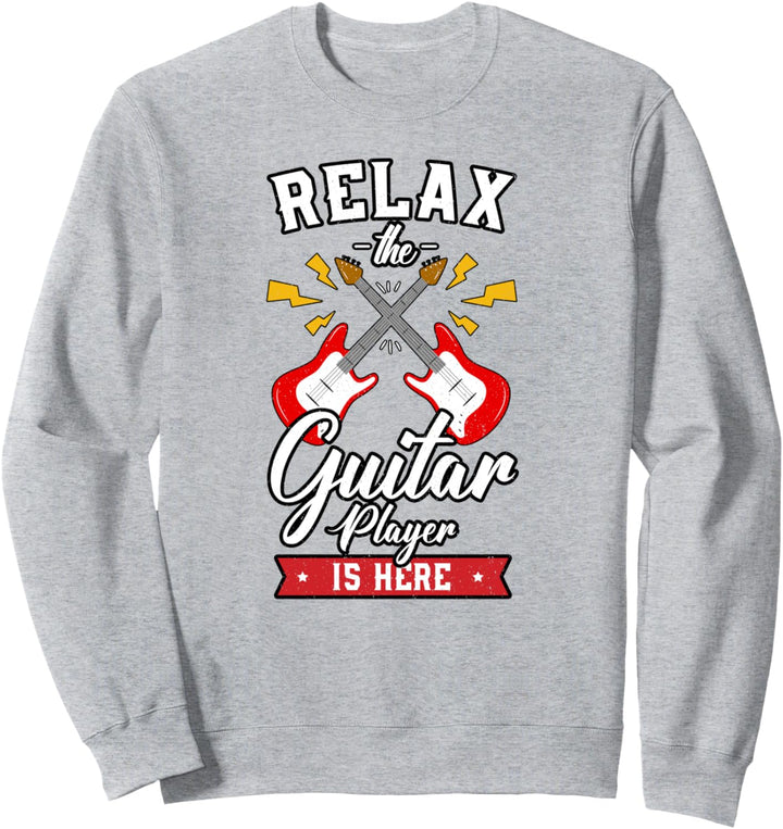 Lustige Gitarre als fröhliches Vintage-Musikgeschenk Sweatshirt