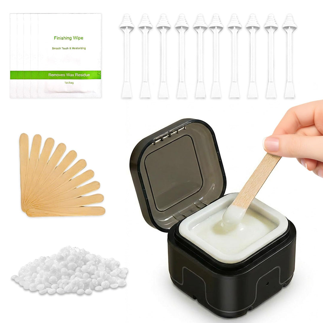 Showvigor Nasenwachs-Set mit 50g Nasenwachs und 25 Zubehörteilen | Mini-Wärmegerät für Nasenwachs fü