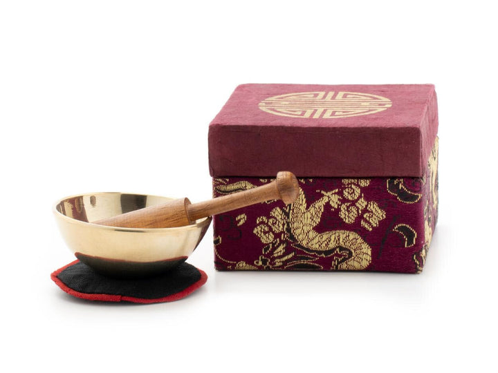 Mini-Klangschale - Set in Box mini violett/brokat longevity 5146, Sonstiges