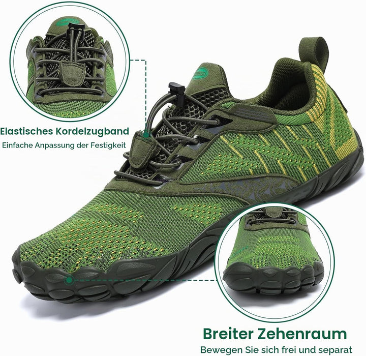 SAGUARO Herren Damen Barfussschuhe - Atmungsaktiv rutschfest Barfussschuhe - mit Breite Zehenbox und