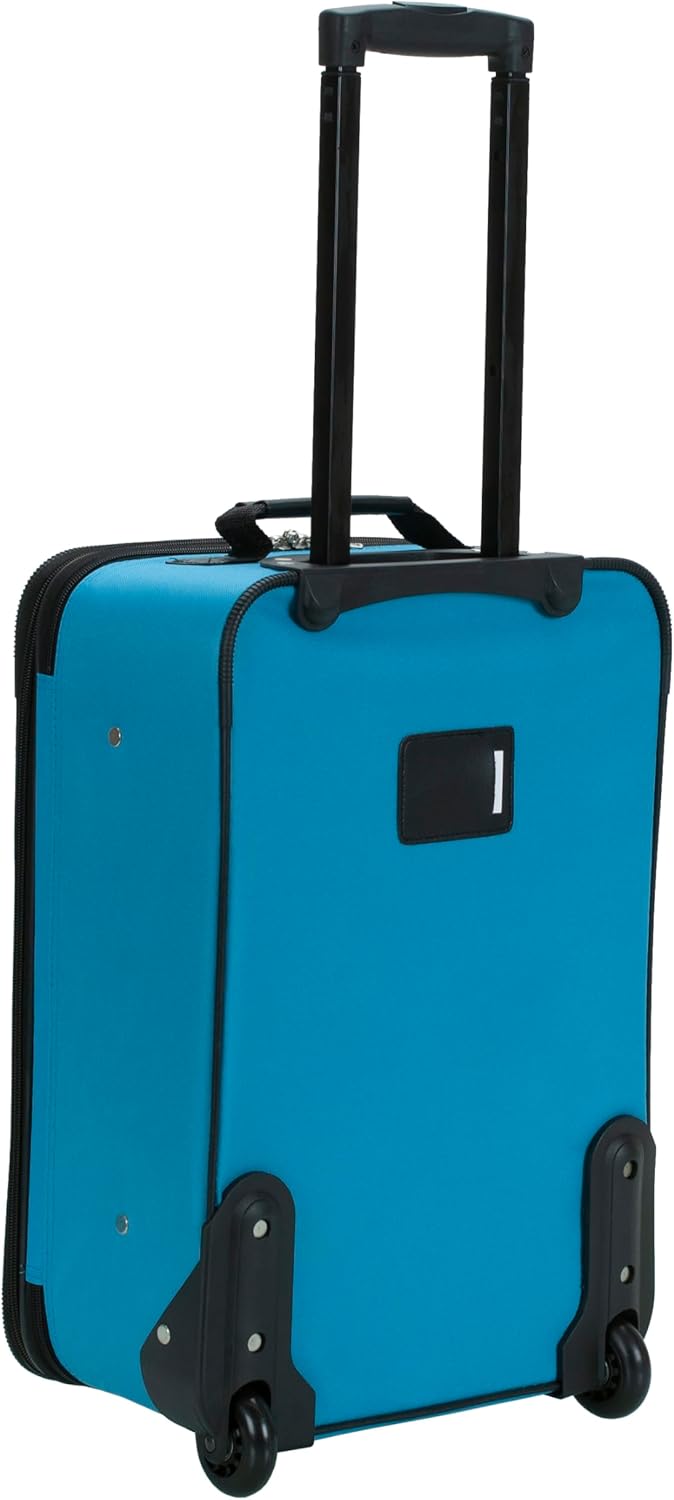 Rockland Bagage De Cabine Abs Extensible Melbourne 20 PO Koffer-Set, 38 Liter, Pinkleopard 51 in Pin