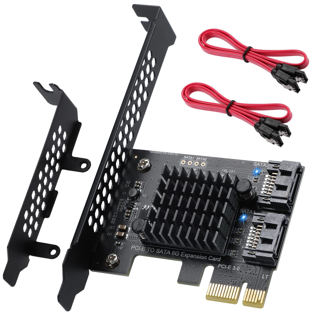 PCI-E zu SATA 3.0 Controller-Karte, 2-Port SATA III 6Gbps Erweiterung Karten, Unterstützt PCI-Expres