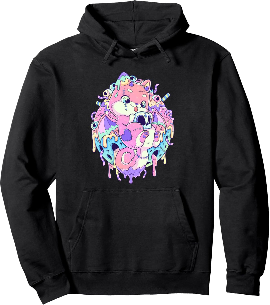 Kawaii Pastell Gothic Niedlich und unheimlich Fledermaus Pullover Hoodie