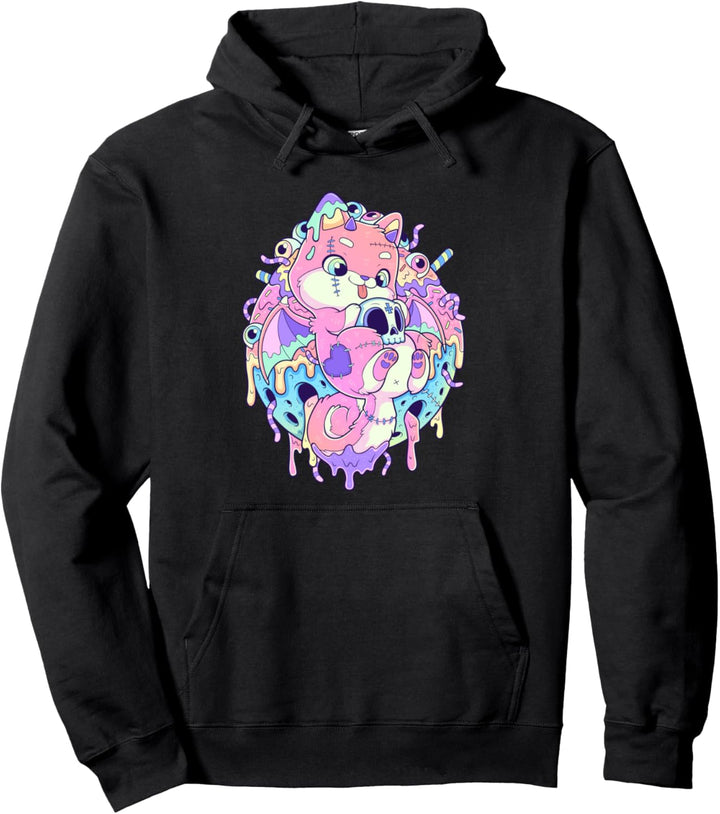 Kawaii Pastell Gothic Niedlich und unheimlich Fledermaus Pullover Hoodie