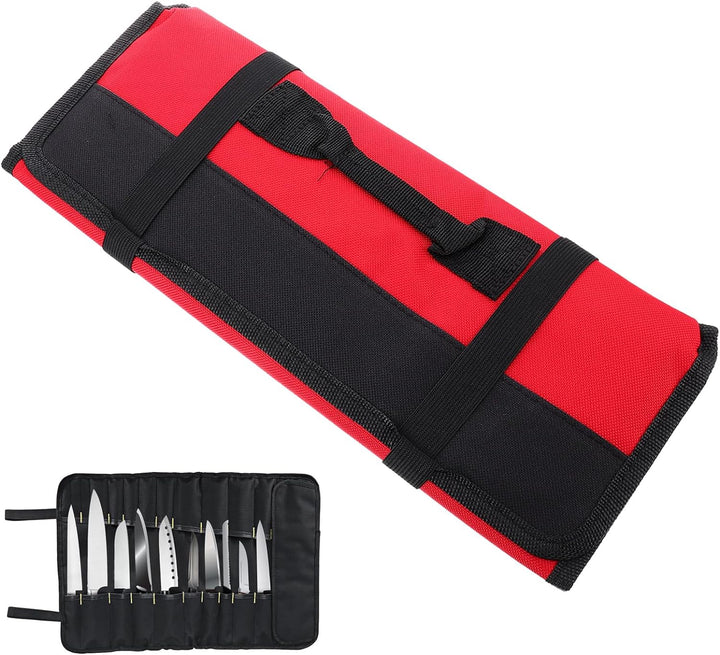 Hemoton Chefs Knife Rolltasche mit 22 Schlitzen, Messer, Besteck, tragbar, für Zuhause, Küchenutensi