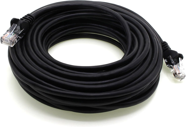 Netzwerkkabel CAT5e 2x RJ45 Stecker UTP Netzwerk Patch-Kabel 50m schwarz, 50m schwarz