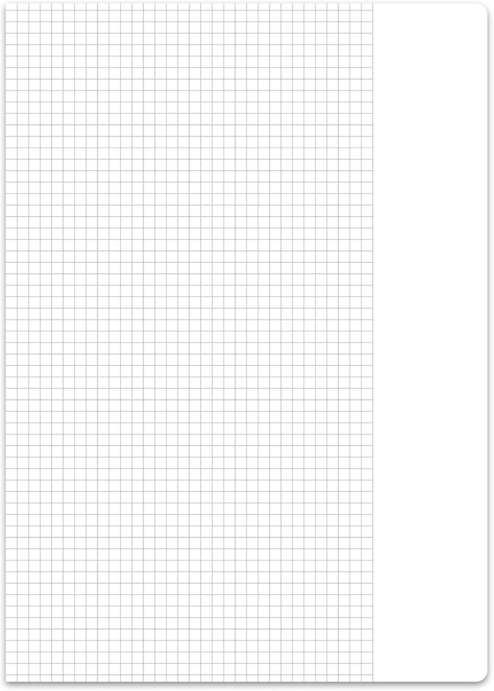 Staufen premio Schulblock - 5 Hefte je 50 Blatt, DIN A4, Lineatur 26 (5 mm kariert mit Rand), 4-fach