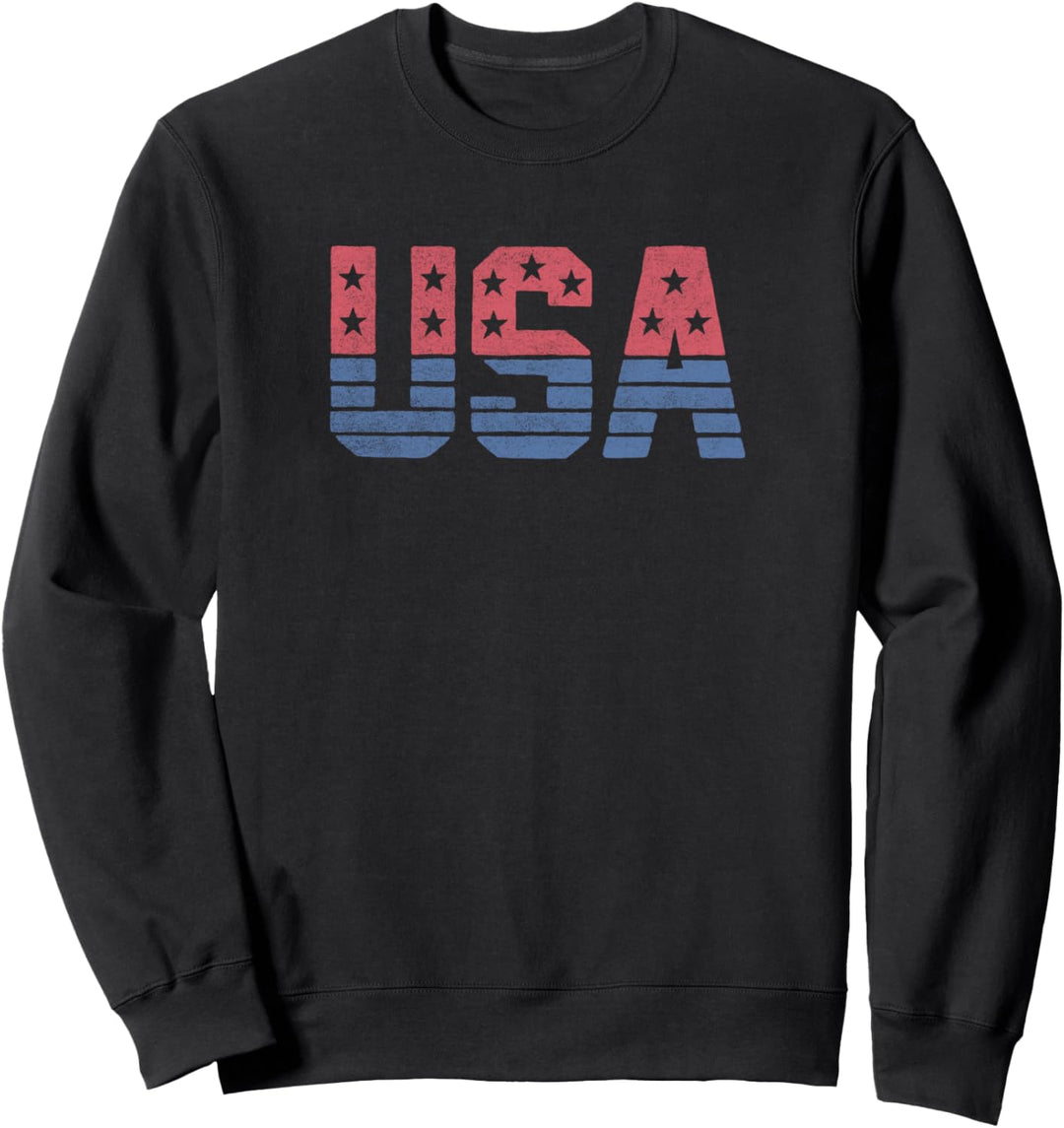 Americana Red White and Blue USA Stars and Stripes Sweatshirt