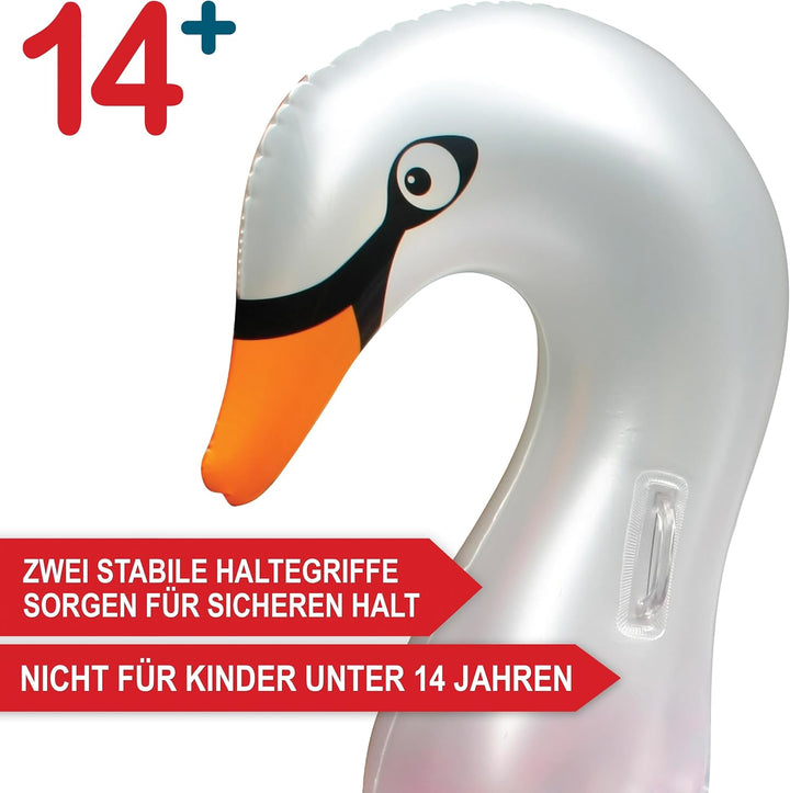 ONBEST aufblasbares XXXL Schwimmtier mit Federn – 183x162x117 cm – Wassertier zum Aufblasen für Erwa