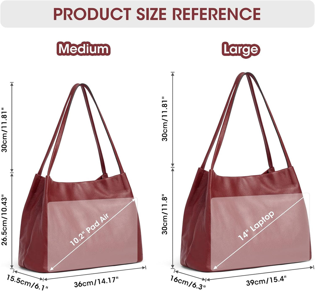 Kattee Soft Damen Echtes Leder Totes Umhängetasche Geldbörsen und Handtaschen Umhängetasche mit Magn