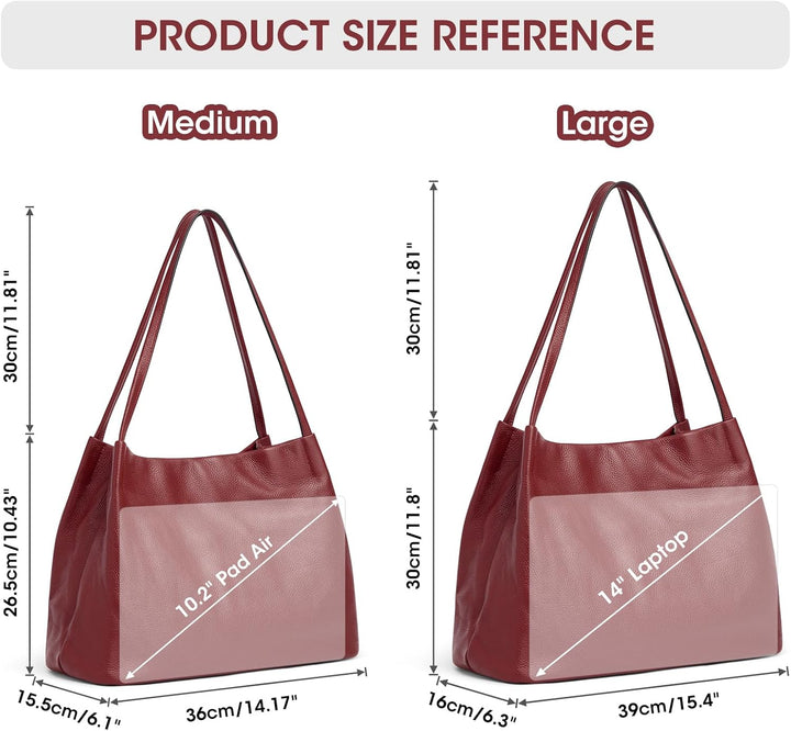 Kattee Soft Damen Echtes Leder Totes Umhängetasche Geldbörsen und Handtaschen Umhängetasche mit Magn