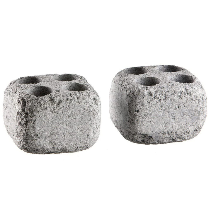 Hukka Design Dampfsteine aus Speckstein für den Saunaofen -Höyrykivet- Löcher: 20 ml x 4, 2 Stück