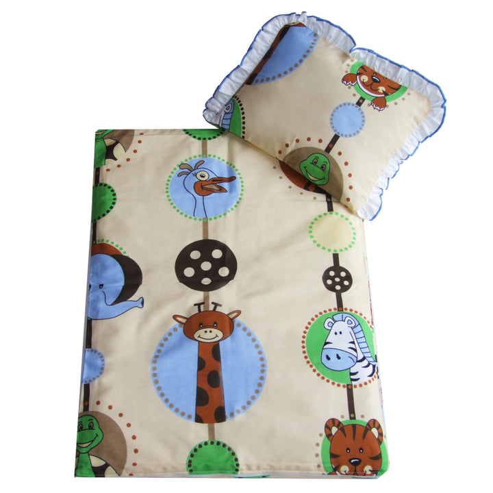 Rawstyle 4 TLG. Set Bezug für Kinderwagen 70x50 cm **12 EULEN-Motive** Garnitur Bettwäsche Decke + K