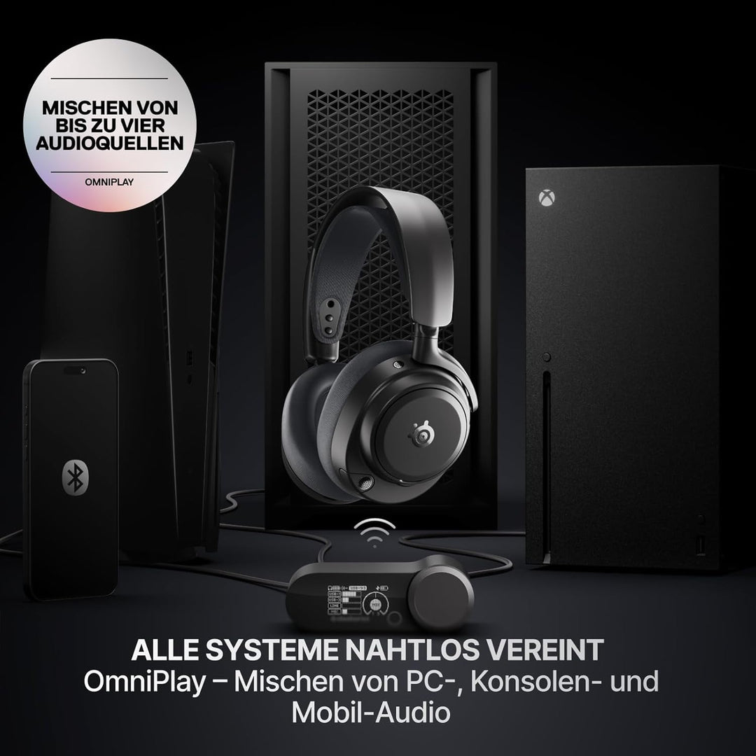 SteelSeries Arctis Nova Pro Omni – Hi‑Res-Wireless Gaming-Headset, 96 kHz/24 Bit, ANC, ClearCast Pro