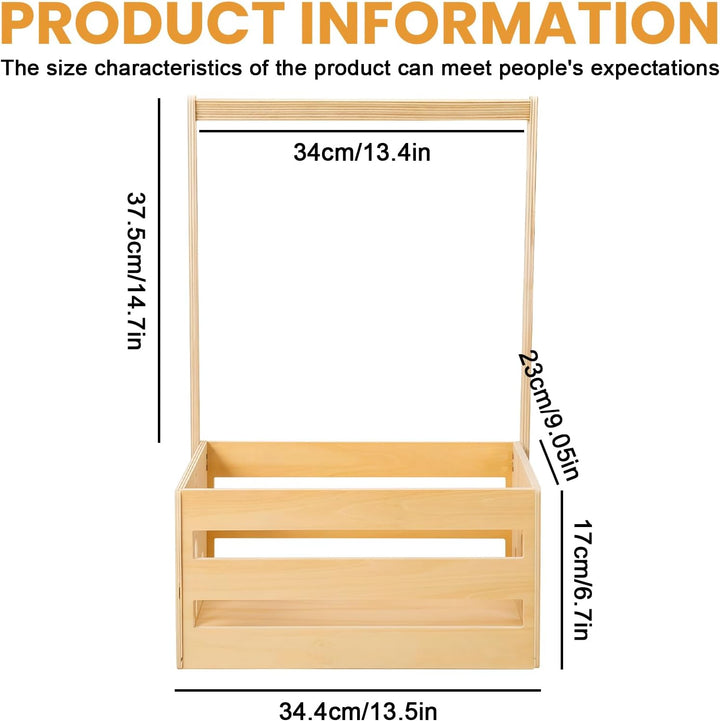 Holz Babyparty Kiste Kleiderschrank mit Griff, Kinder Kleiderbügel Praktische Baby -Aufbewahrungskis