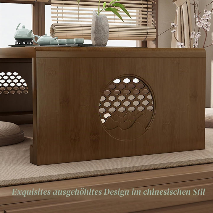 Chinesischer Tee-Bodentisch aus Bambus,japanischer faltbarer Couchtisch,Altartisch Meditation,niedri