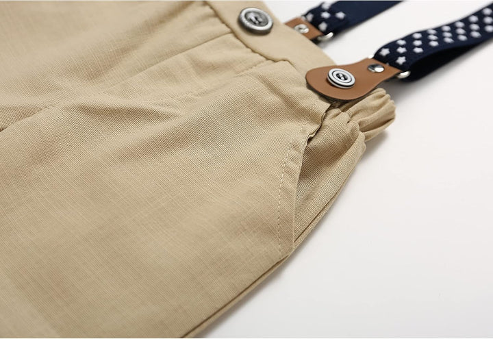 HeMa Island Baby Jungen Bekleidungssets Anzug Kleid Strampler hosenträger Fliege Krawatte Anzug Gent