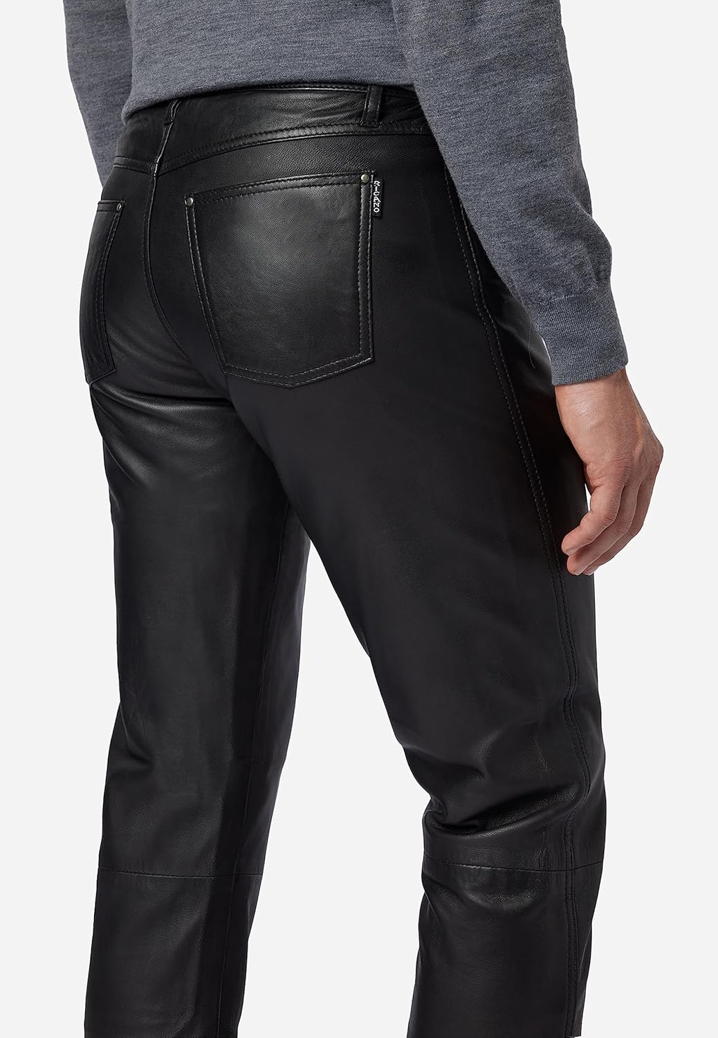 Lederjacke Lederhose Nando – Herren Premium Lammnappa 27 Schwarz, 27 Schwarz
