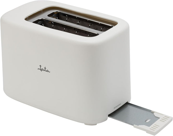 JATA JETT1048 Toaster mit 2 extra breiten Schlitzen, 6 Bräunungsstufen, Schutzdeckel, Krümelschublad