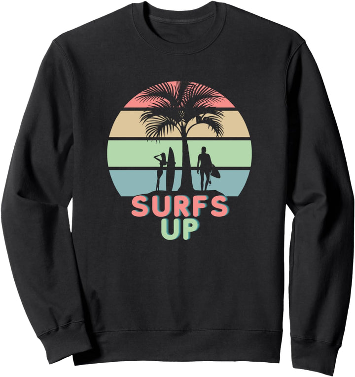 Vintage Sunset Surfer Geschenk zum Surfen auf den Waves Sweatshirt